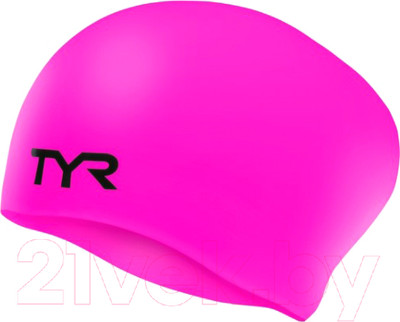 Шапочка для плавания TYR Long Hair Wrinkle-Free Silicone Cap / LCSL/693 (розовый)