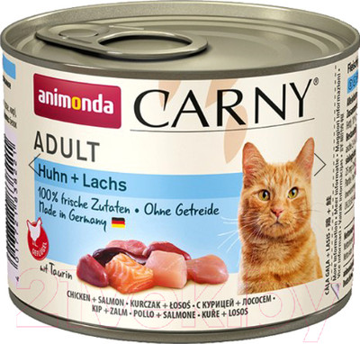 Влажный корм для кошек Animonda Carny с курицей и лососем (200г)