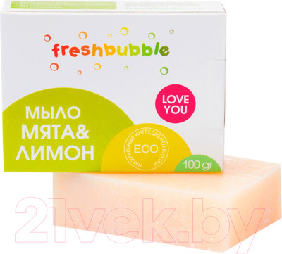 Мыло хозяйственное Freshbubble Мята и Лимон (100г)