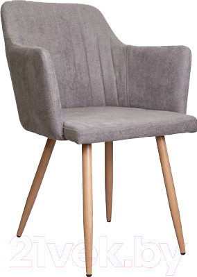 Стул AksHome Brit (светло-серая ткань 1701-26/дуб)