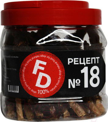 Лакомство для собак For Dogs Филе страуса на палочке из воловьей кожи / TUZ509 (500г)