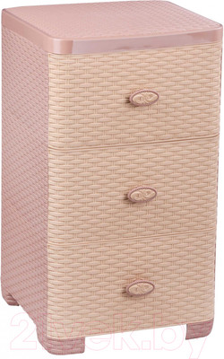 Комод пластиковый Альтернатива Плетенка / М2432 (какао)