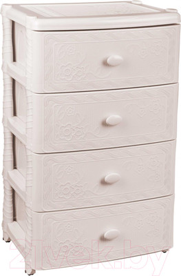 Комод пластиковый Альтернатива Флоран / М6838 (слоновая кость)
