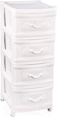 Комод пластиковый Альтернатива М5507 (белый)