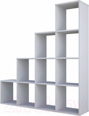 Стеллаж Polini Kids Home Smart Каскадный 10 секций (белый)