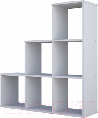 Стеллаж Polini Kids Home Smart Каскадный 6 секций (белый)