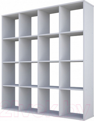 Стеллаж Polini Kids Home Smart Кубический 16 секций (белый)