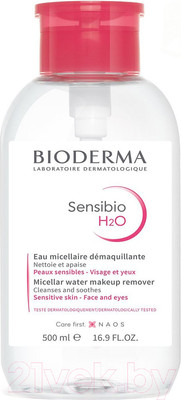 Мицеллярная вода Bioderma Sensibio H2O с помпой (500мл)