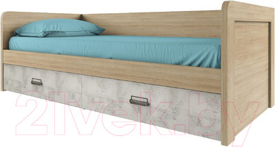 Кровать-тахта Anrex Diesel 90-2/D2 (дуб мадура/энигма)