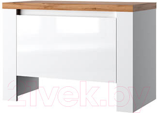 Тумба в прихожую Anrex Taurus 1D (белый глянец/дуб вотан)