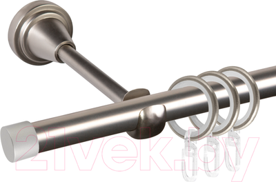 Карниз для штор АС ФОРОС Grace D16Г составной + заглушка Плоская (3.2м, сатин)