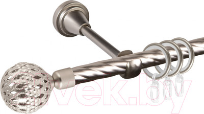 Карниз для штор АС ФОРОС Grace D16K составной + наконечники Гуидо (2.8м, сатин)