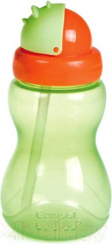 Поильник Canpol Со складывающейся трубочкой 12+ / 56/109 (270мл, зеленый)
