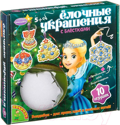 Набор для творчества Bondibon Елочные украшения с блестками / ВВ2078