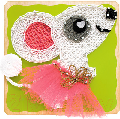 Набор для творчества «изонить» Woody Цвик-арт. Мышка Лили / 02673