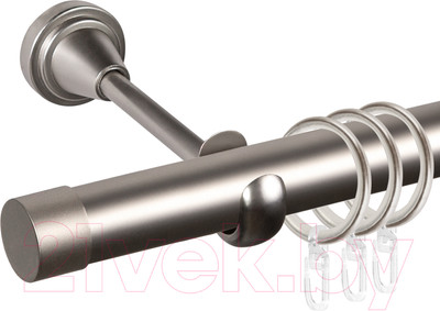 Карниз для штор АС ФОРОС Grace D25Г составной + заглушка Плоская (2.8м, сатин)