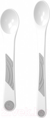 Набор столовых ложек для кормления Twistshake Feeding Spoon / 78197 (2шт, белый)