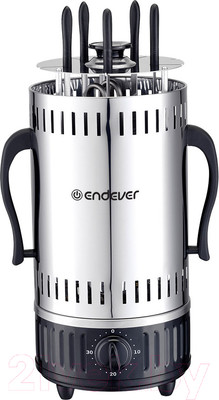 Электрошашлычница Endever Grillmaster 290 (серебристый/черный)