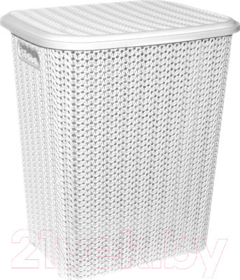 Корзина для белья Violet Вязь / 206006 (60л, белый)