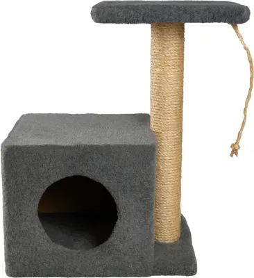 Комплекс для кошек Cat House С боковой полкой 0.58 (сизаль серый)