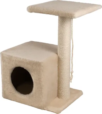 Комплекс для кошек Cat House С боковой полкой 0.58 (хлопок бежевый)