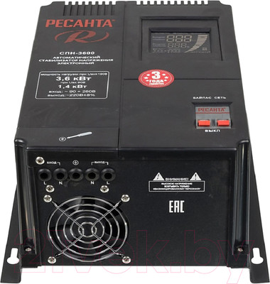 Стабилизатор напряжения Ресанта СПН-3600 (63/6/25)