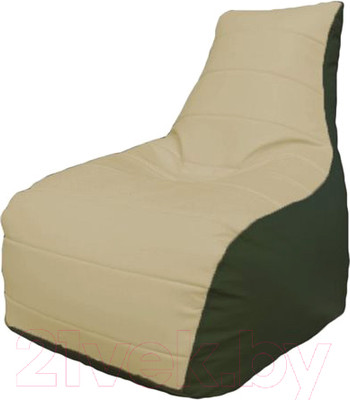 Бескаркасное кресло Flagman Бумеранг Б1.3-02 (светло-бежевый/зеленый)
