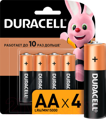 Комплект батареек Duracell Basic LR6 (4шт)