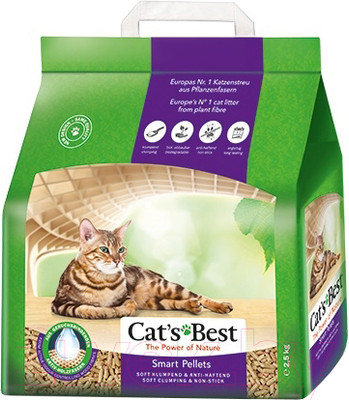 Наполнитель для туалета Cat's Best Smart Pellets (5л/2.5кг)
