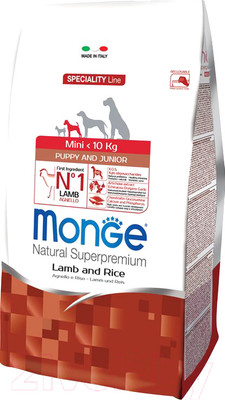 Сухой корм для собак Monge Speciality Mini Puppy&Junior Lamb&Rice (2.5кг)