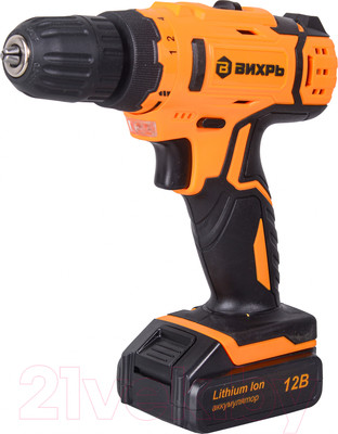 Аккумуляторная дрель-шуруповерт Вихрь ДА-12-2К (72/14/2)
