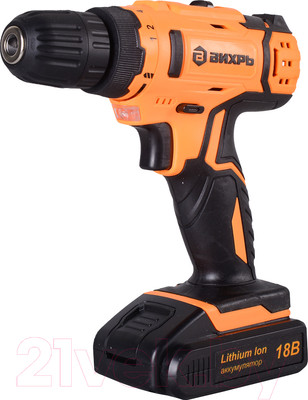 Аккумуляторная дрель-шуруповерт Вихрь ДА-18Л-2 (72/14/16)