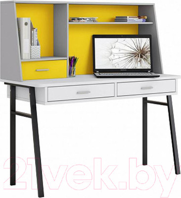 Письменный стол Polini Kids Aviv 1455 (белый/серый/желтый)