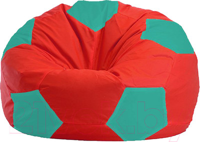 Бескаркасное кресло Flagman Мяч Стандарт М1.1-182 (красный/бирюзовый)