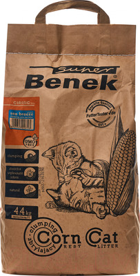 Наполнитель для туалета Super Benek Corn Cat Морской бриз (7л/4.35кг)