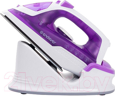 Беспроводной утюг Endever Delta-120 (белый/сиреневый)