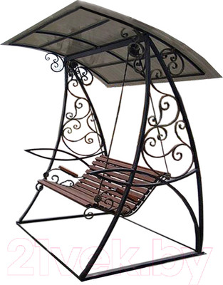 Качели садовые Грифонсервис КЛ1 (черный в золоте/бронза/палисандр)