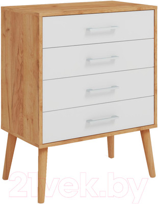 Комод ФорестДекоГрупп Сканди / ГН 028-07 (дуб крафт/белый)