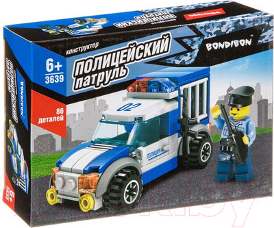 Конструктор Bondibon Полицейский патруль. Машина / ВВ3639