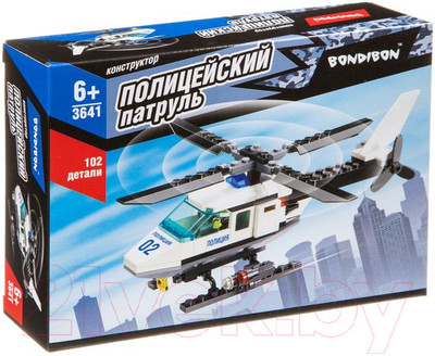 Конструктор Bondibon Полицейский патруль. Вертолет / ВВ3641