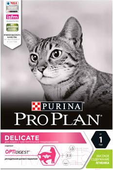 Сухой корм для кошек Pro Plan Delicate с ягненком (1.5кг)