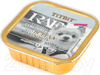 Влажный корм для собак TiTBiT RAF с индейкой (100г)