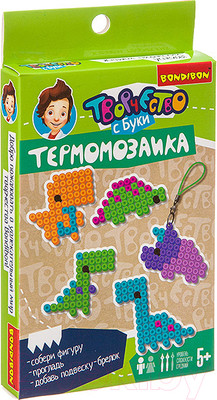 Развивающая игра Bondibon Термомозаика 2D. Динозавры / ВВ3284