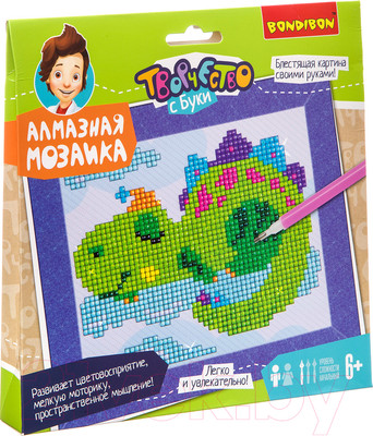 Набор алмазной вышивки Bondibon Картина Динозаврик / ВВ3347