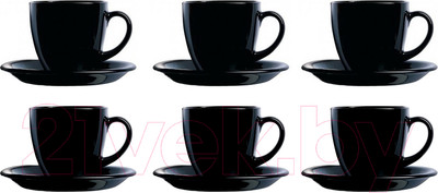 Набор для чая/кофе Luminarc Carine Black P4672