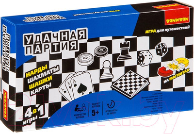 Набор настольных игр Bondibon Удачная партия / ВВ0693