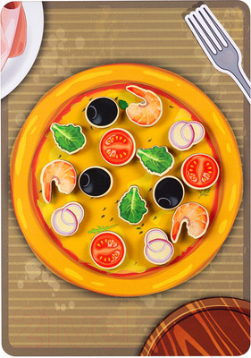 Развивающая игра Paremo Липучка. Пицца морская / PE720-51