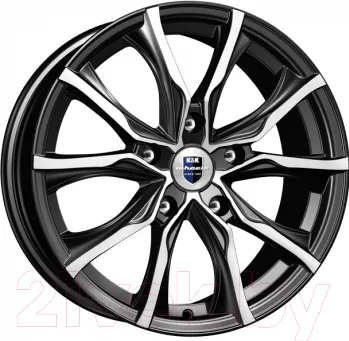 Литой диск K&K Твист 17x7.5" 5x108мм DIA 63.3мм ET 50мм Алмаз черный