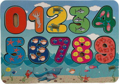 Развивающая игра Paremo Вкладыши. Цифры Морские обитатели / PE720-111