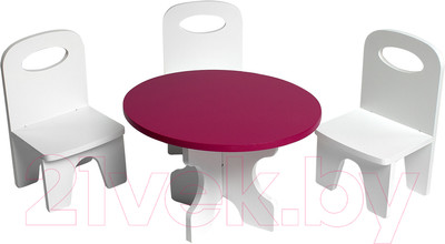 Набор аксессуаров для пупса Paremo Набор мебели. Классика / PFD120-39 (белый/ягодный)